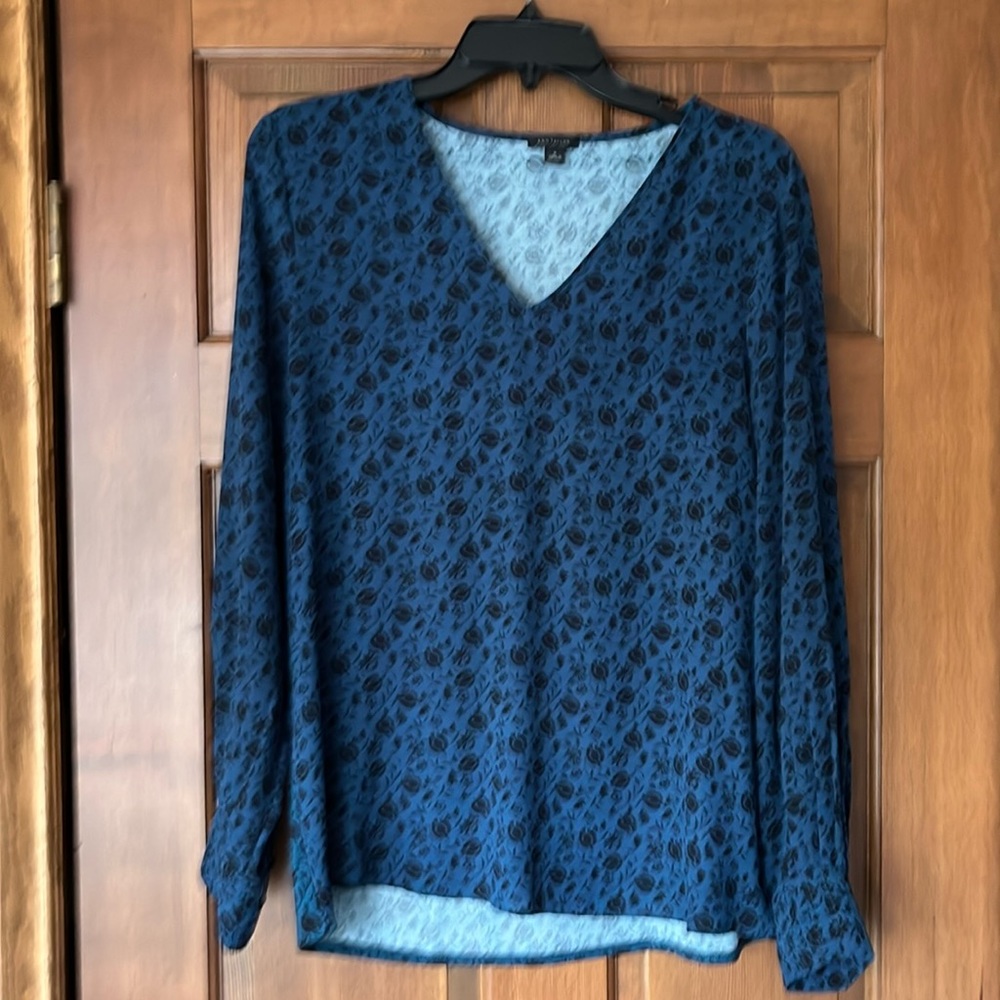 Ann Taylor mixed media blouse